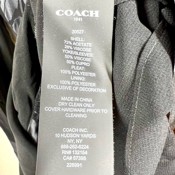 COACH Western Vintage Style Silk Lace Black Appliqué Dress Size 4 NEW - Picture 12 of 13